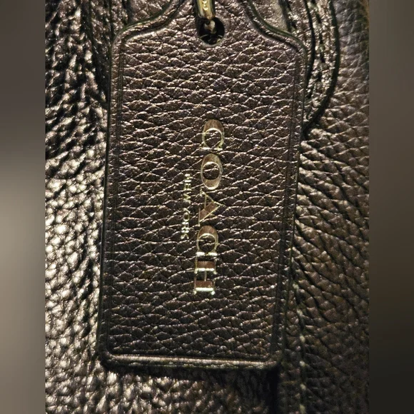 Coach Pebbled Leather Shoulder Bag – Grey Three Pocket - Picture 4 of 13